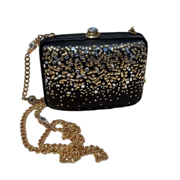 Vintage Black Evening Bag- Made in Italy - Picture 1 of 14